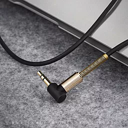 Аудио кабель Hoco UPA02 L-shaped AUX mini Jack 3.5mm M/M Cable 1 м black - миниатюра 5