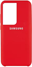Чехол Epik Silicone Cover (AAA) Samsung G998 Galaxy S21 Ultra Red