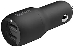 Автомобильное зарядное устройство Belkin 24W 2xUSB-A + Lightning Cable black (CCD001BT1MBK) - миниатюра 2