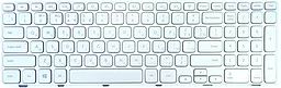 Клавиатура для ноутбука Dell Inspiron 7537 подсветка клавиш с фреймом серебристая