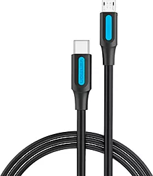 Кабель USB Vention 10W 2A 2M Type-C - micro USB Cable Black (COVBH)