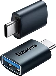 OTG-переходник Baseus Ingenuity Series Mini OTG Adaptor M-F USB Type-C -> USB-A 3.1 Blue (ZJJQ000003) - миниатюра 2