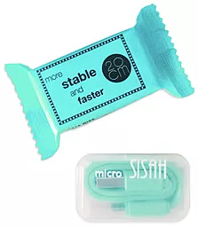 Кабель USB NICHOSI Candy 20 см micro USB SISAH Green - миниатюра 2