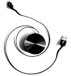 Кабель USB Hoco U23 Resilient Collectable Lightning Cable Black - миниатюра 3