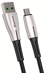 Кабель USB Baseus Waterdrop 20W 4A 0.5M micro USB Cable Black (CAMRD-A01) - миниатюра 3