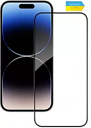 Захисне скло 1TOUCH Full Glue iPhone 14 Pro Max (без упаковки) Black