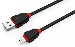Кабель USB LDNio Lightning round 2.1A 2 м. Black (LS02) - миниатюра 2