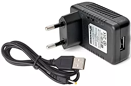 Сетевое зарядное устройство Grand-X 2.4a home charger + DC cable black (CH-935/25)