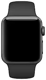 Сменный ремешок для умных часов Apple Watch 38mm Black - миниатюра 2