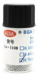 BGA шарики Aida Aa-1108 0.76 мм 10000 шт в скляній ємності