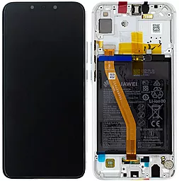 Дисплей Huawei P Smart Plus 2018, Nova 3i с тачскрином и рамкой, сервисный оригинал, White