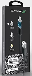 Кабель USB Grand-X Magnetic 12W 2.4A Lightning Cable Black (MG-01L) - миниатюра 5
