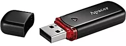 Флешка Apacer 4GB AH333 USB 2.0 (AP4GAH333B-1) Black - мініатюра 2