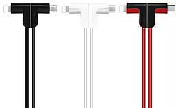 Кабель USB Hoco X12 L-shape Magnetic Absorption 2-in-1 USB Lightning/micro USB Cable Red - миниатюра 3