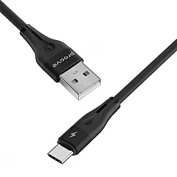 Кабель USB Proove Soft Silicone 12w 2.4a USB Type-C cable black (CCSO20001201) - миниатюра 3