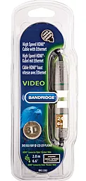 Видеокабель Bandridge BLUE BVL1202 HDMI High Speed 2m (BVL1202) - миниатюра 2