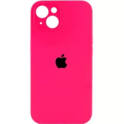 Чехол Silicone Case Full Camera for Apple IPhone 14 Shiny Pink