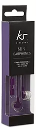 Наушники KS Entry Mini In-Ear Headphones with Mic Purple - миниатюра 3