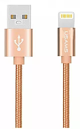 Кабель USB Usams U-Knit Braided Wire Lightning Cable Gold (US-SJ027)