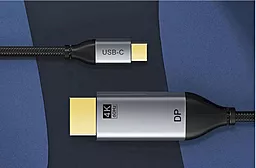 Видеокабель CABLETIME USB Type-C - DisplayPort v1.2 4k 60hz 1m black (CC20H) - миниатюра 6