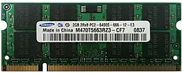 Оперативная память для ноутбука Samsung 2GB SO-DIMM DDR2 800MHz (M470T5663RZ3-CF7_)