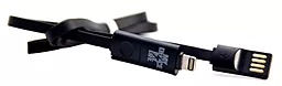 Кабель USB Remax Transformer Lightning / micro USB 1M Black - миниатюра 4