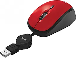 Компьютерная мышка Trust Yvi Retractable (21053) Red