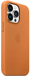 Чехол Apple Leather Case with MagSafe for iPhone 13 Pro Golden Brown - миниатюра 2