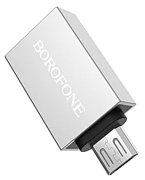 OTG-переходник Borofone BV2 USB-A - MicroUSB Grey - миниатюра 2