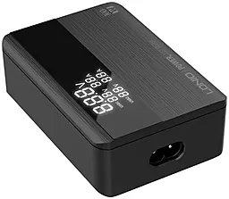 Сетевое зарядное устройство LDNio A4809C GaN 100W QC/PD 2xUSB-A-2xC + Display Black - миниатюра 2