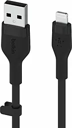 USB Кабель Belkin Silicone USB Lightning Cable Black (CAA008BT1MBK)