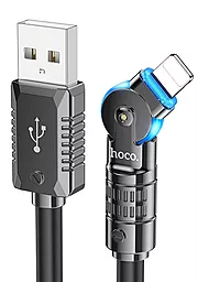 Кабель USB Hoco U118 12w 2.4a 1.2m Lightning cable black