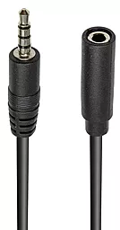 Аудіо подовжувач PowerPlant mini Jack 3.5mm M/F 1 м black