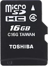 Карта памяти Toshiba microSDHC 16GB M102 Class 4 + SD-адаптер (THN-M102K0160M2) - миниатюра 2
