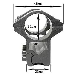 Крепление на оружие для фонаря 2x25mm Ring (планка Вивера 10 мм) - миниатюра 2