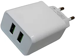 Сетевое зарядное устройство Grand D10A-3 10.5W 2.1A 2xUSB-A + USB - Lightning Cable White - миниатюра 3
