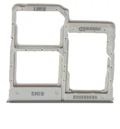 Держатель (лоток) Сим карты Samsung Galaxy A40 A405F 2SIM White