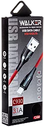 Кабель USB Walker C930 Intelligent 15w 3.1a Lightning cable black - миниатюра 2