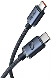 Кабель USB Baseus Crystal Shine Series 100W 1.2M USB Type-C - Type-C Cable Black (CAJY000601) - миниатюра 2