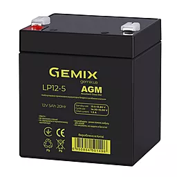 Аккумуляторная батарея Gemix 12V 5Ah (LP12 - 5) AGM - миниатюра 2