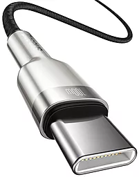 Кабель USB PD Baseus Cafule Metal 20V 5A 2M USB Type-C - Type-C Cable Black (CATJK-D01) - миниатюра 2