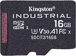 Карта памяти Kingston 16 GB microSDHC UHS-I (U3) V30 A1 Industrial + SD Adapter (SDCIT2/16GB) - миниатюра 2