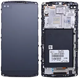 Дисплей LG V10 (F600, F600K, F600L, F600S, H900, H901, H960, H961, H961N, H962, H968, VS990) с тачскрином и рамкой, оригинал, Black