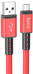 Кабель USB Hoco X85 Strength 2.4A micro USB Cable Red