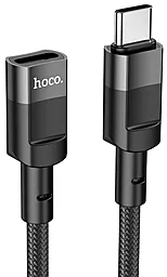 USB Type-C Подовжувач Hoco U107 M-F USB Type-C -> Type-C Black