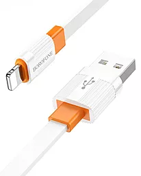 Кабель USB Borofone BX89 Union 12W 2.4A Lightning Cable White/Orange