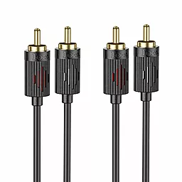 Аудио кабель Hoco UPA29 BL13 2хRCA M/M 1.5 м Cable black - миниатюра 3