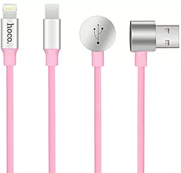 Кабель USB Hoco U18 Golden Hat Multi-Functional 2-in-1 to USB Lightning/micro USB cable pink