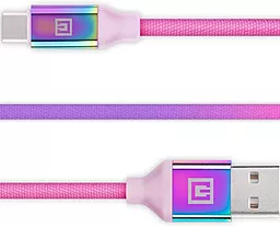 Кабель USB REAL-EL Premium 15W 3A USB Type-C Cable Rainbow (EL123500050) - миниатюра 3