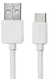 Кабель USB Remax Light USB Type-C Cable White (RC-006A)